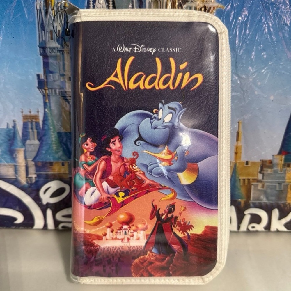 Disney parks D-tech Aladdin VHS case phone wallet